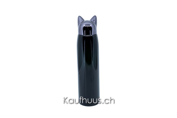 Isolier-Trinkflasche "Super Cat", 320 ml, schwarz