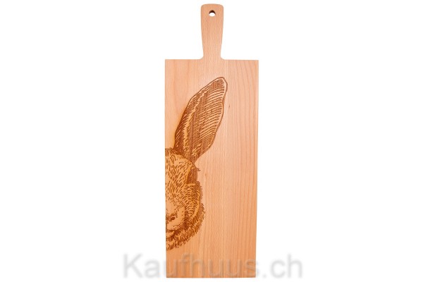 Holzbrett "Hase Zoom", Buche, klein