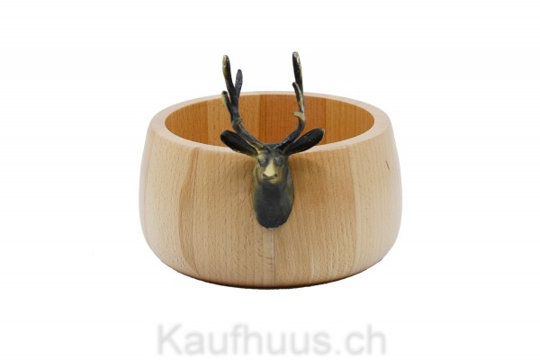 Holzschale "Hirsch" Ø 19 cm