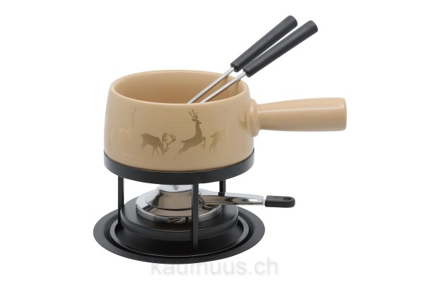 Käsefondue-Set Small „Hirsch Gold“ , 5-teilig