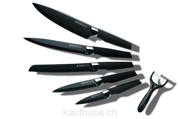 Messer-Set "Premium Black", 6-teilig