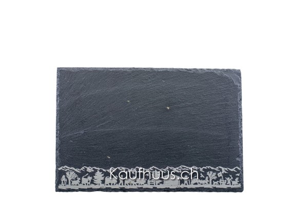 Schieferplatte “Alpaufzug schmal”, 30 x 20 cm