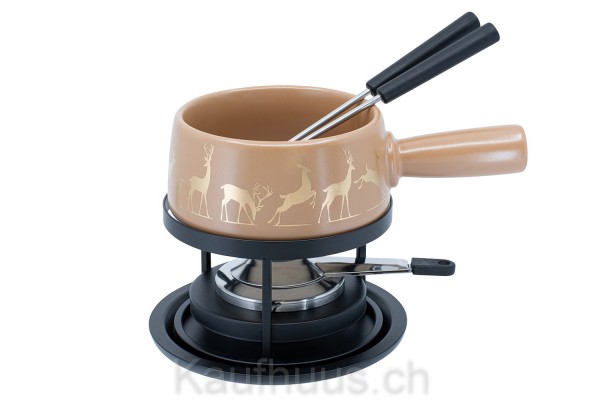 Käsefondue-Set Small „Hirsch Gold“ , 5-teilig