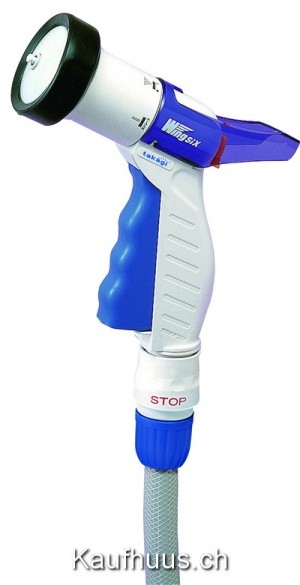 Premium-Brause, blau-weiss (Handy Type)