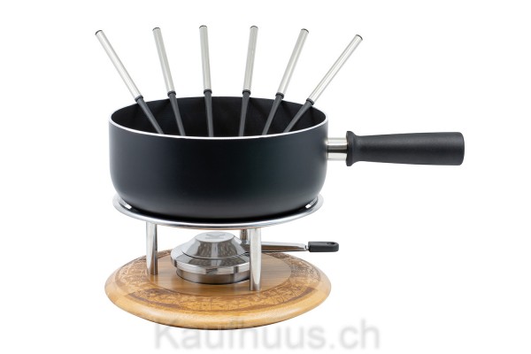 Käsefondue-Set Aluguss "Alpenwiese", 9-teilig