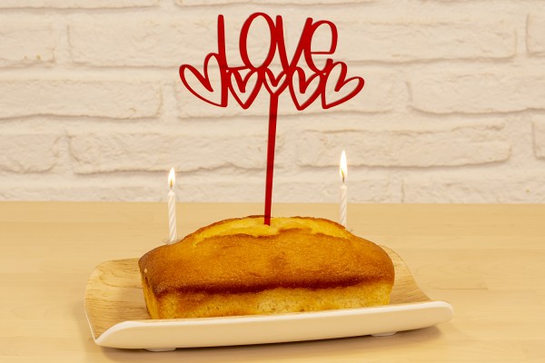 Cake Topper “Love”, Acryl