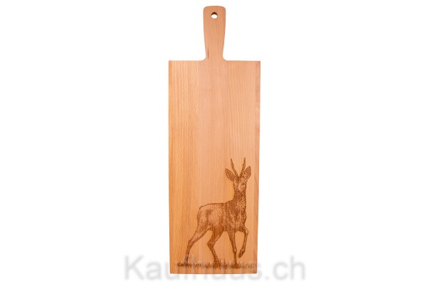 Holzbrett "Hirsch", Buche, lang