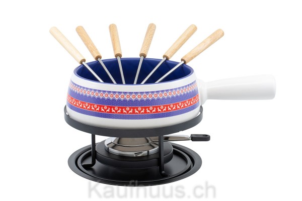 Käsefondue-Set Medium "Hirsch Wollband", 9-teilig